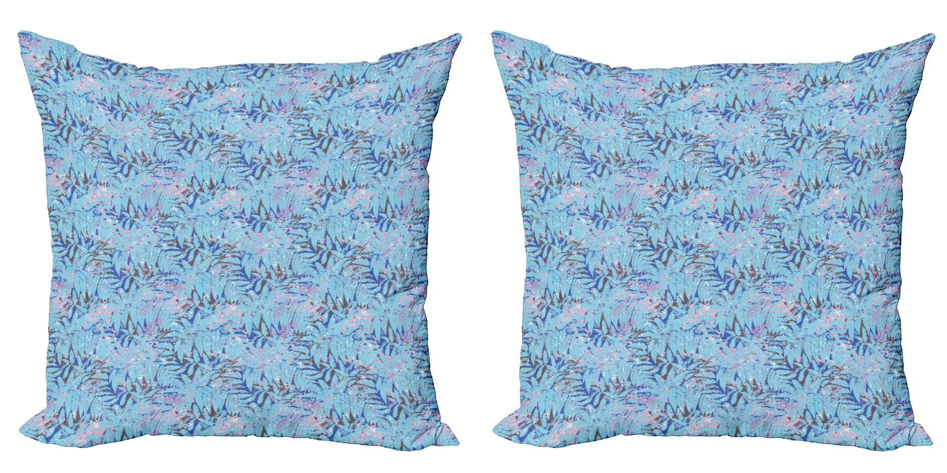 Kissenbezüge Modern Accent Doppelseitiger Digitaldruck, Abakuhaus (2 Stück), Natürliche Farbe Spritzer auf Blättern