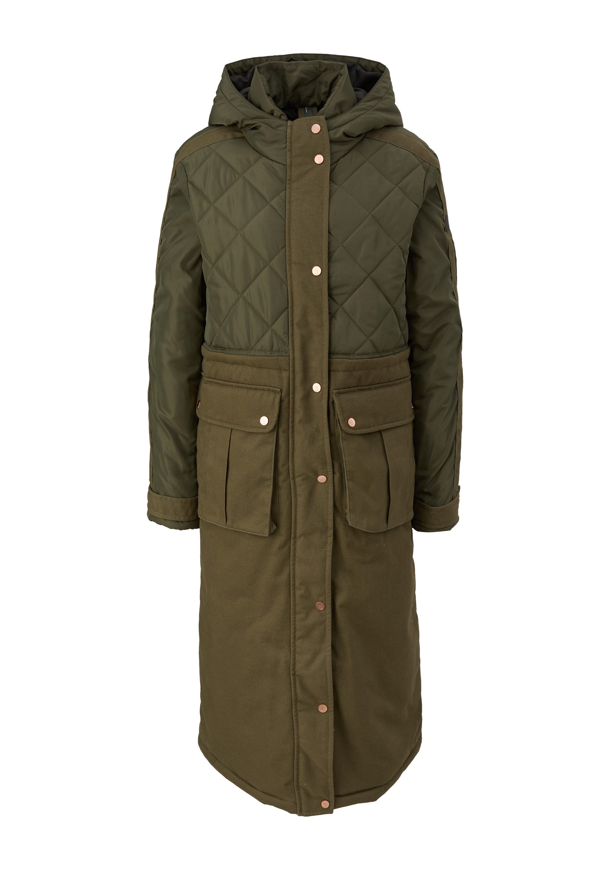 QS Wintermantel Outdoor-Mantel Mantel im Fabricmix günstig online kaufen