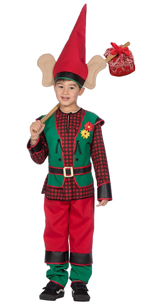 Karneval-Klamotten Kostüm Zwerg Kinder Zwergenkostüm Wichtelkostüm luxus, Sieben Zwerge Kobold Gartenzwerg Kinderkostüm bunt Jungen Märchen