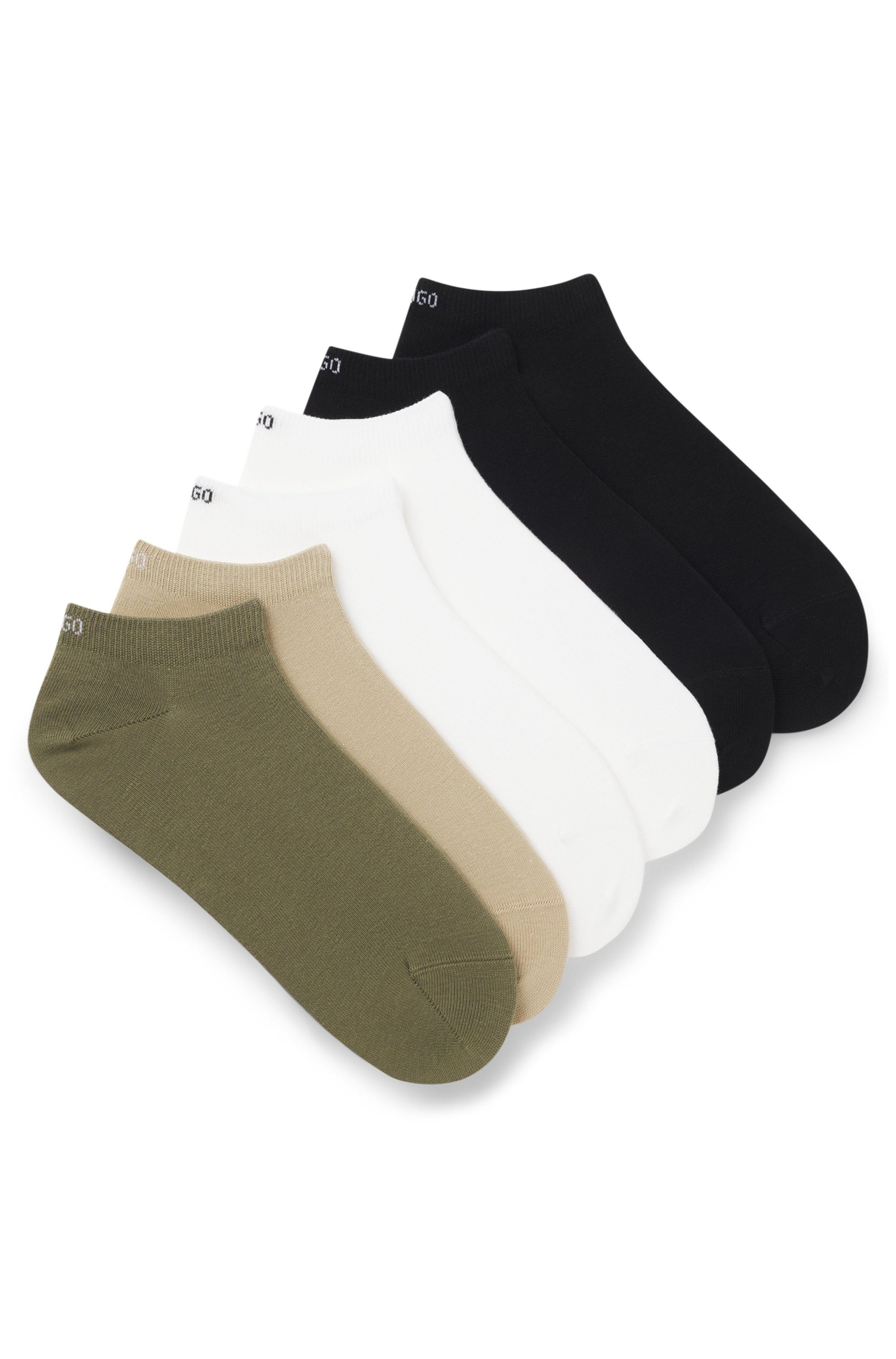 HUGO Freizeitsocken 6P AS UNI CC 1026 (Packung, 6-Paar, 6er-Pack) mit HUGO-Logoschriftzügen