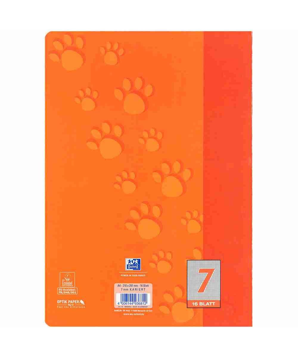OXFORD Schulheft Oxford Schulheft A4, kariert 16 Blatt, Optik Paper, Hoher Schreibkomfort, hohe Reißfestigkeit