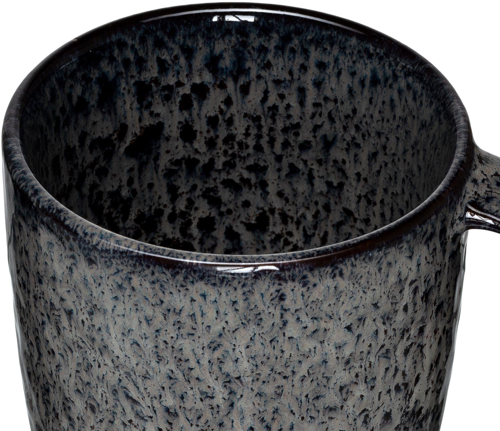6-teilig Becher Keramik, anthrazit 430 ml, Matera, LEONARDO