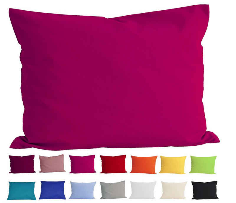 Kissenbezug »Basic«, beties, Kissenhülle ca. 40x60 cm 100% Baumwolle in vielen kräftigen Uni-Farben (pink)