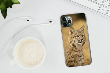 MuchoWow Handyhülle Luchs - Braun - Gras, Handyhülle Apple iPhone 11 Pro Max, Smartphone-Bumper, Print, Handy