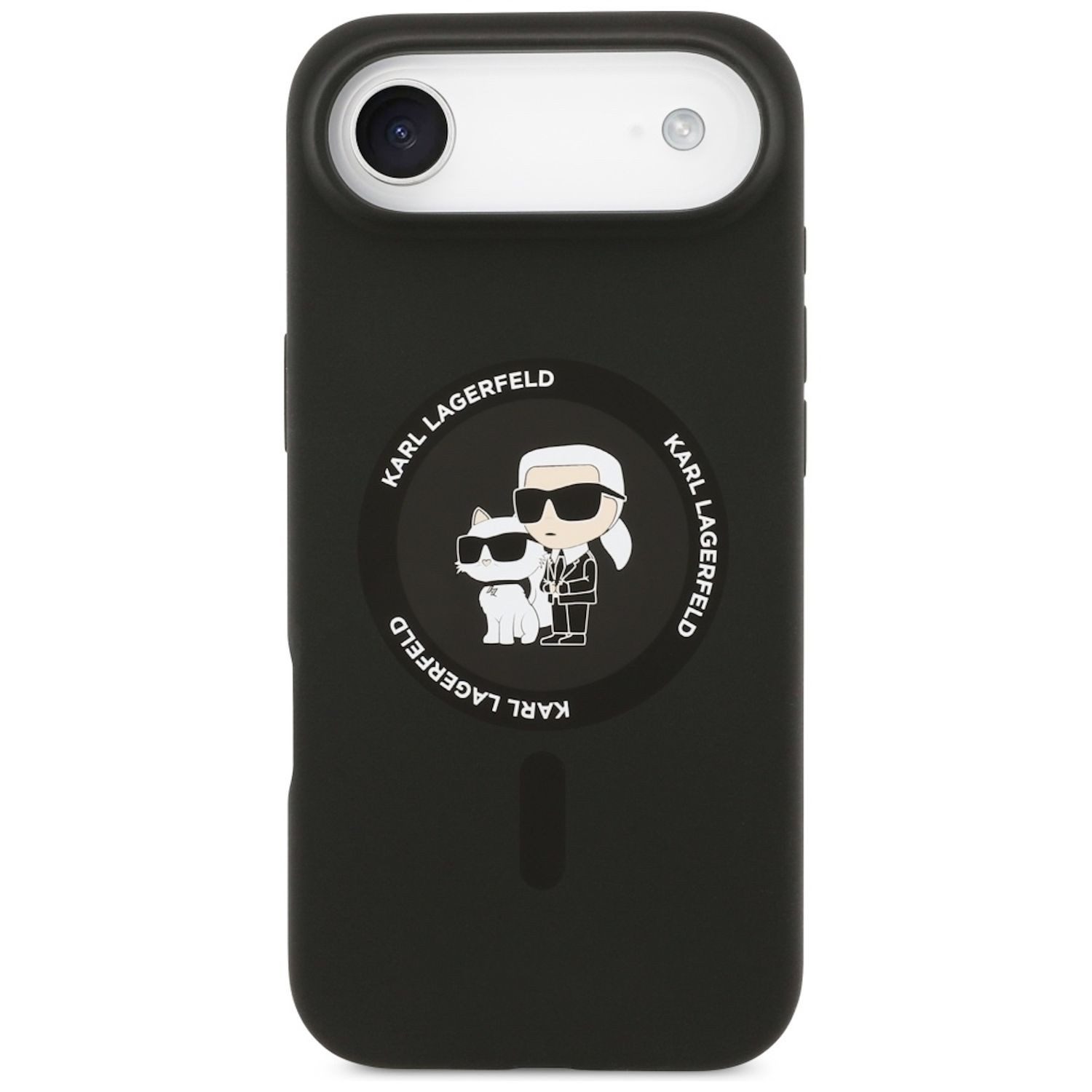 KARL LAGERFELD Smartphone-Hülle Karl Lagerfeld Apple iPhone 17 Air Silic. Karl&Choupette Ring MagSafe