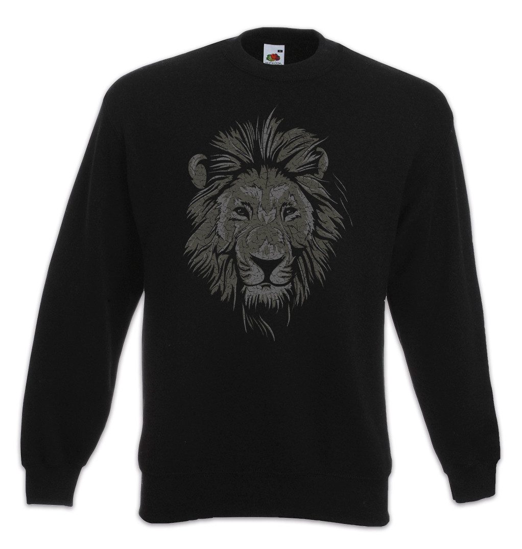 Sweatshirt Lion Face Sweatshirt Vegan Vegetarier Veganer Tierschutz Löwe Logo