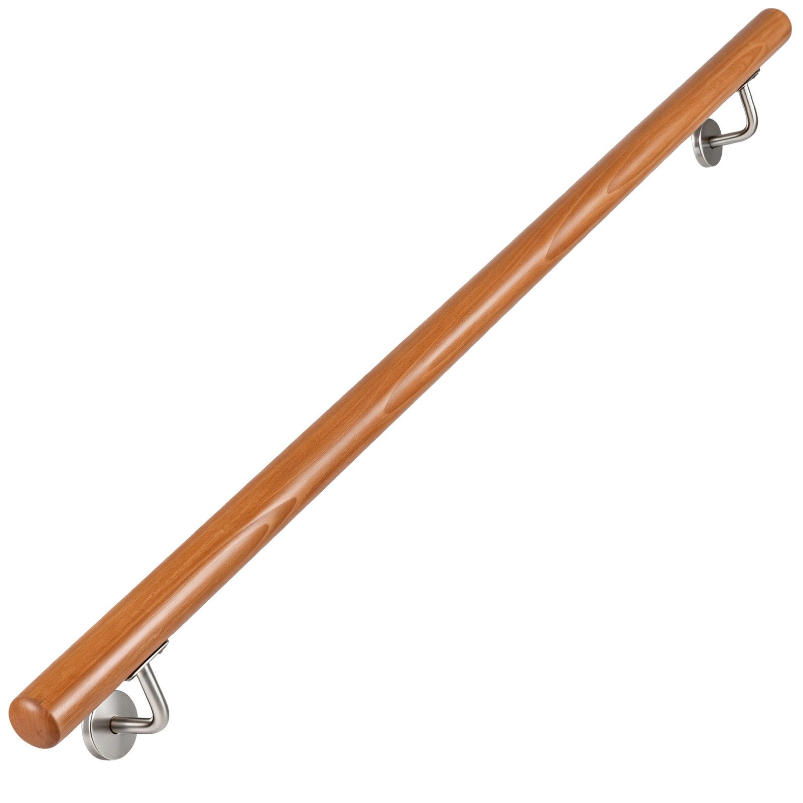 COSTWAY Treppengeländer, 120 cm Länge, Geländer für Treppe, Wandhandlauf mit Wandhalterung
