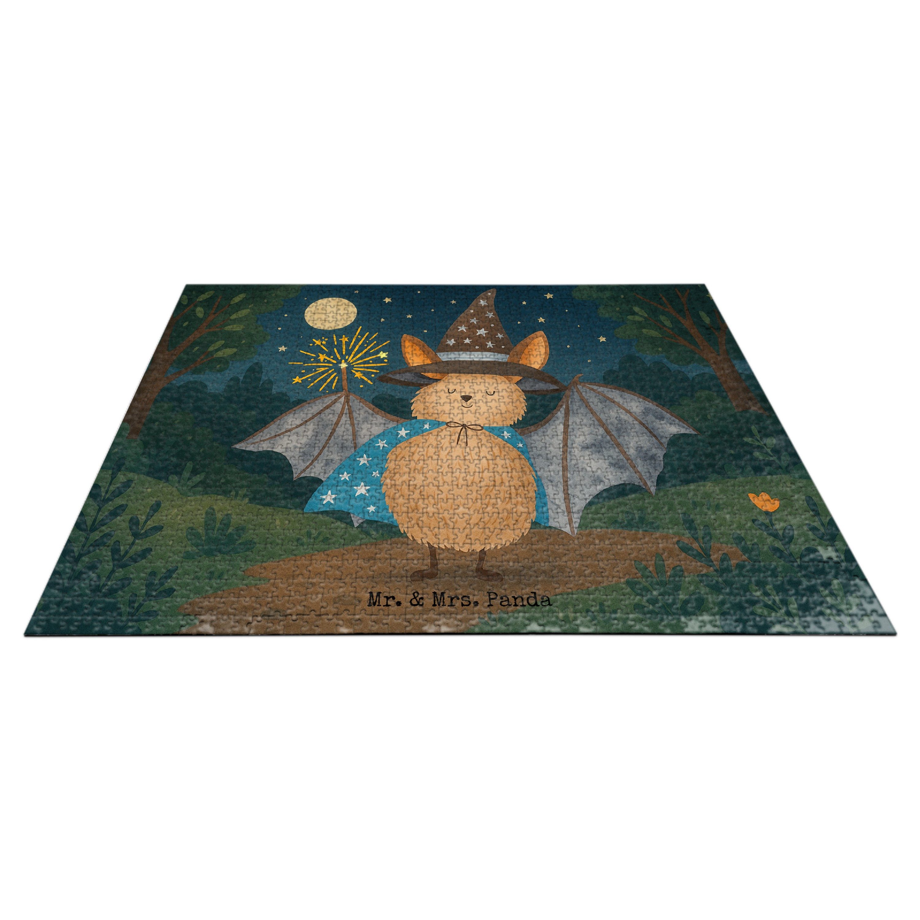 Mr. & Mrs. Panda Puzzle Fledermaus Zauberer Design, Puzzle 1500 Teile, Weiß, Lustige Sprüche, 1500 Puzzleteile, Reinsteigern 1000 Teile Puzzle Lustige Sprüche