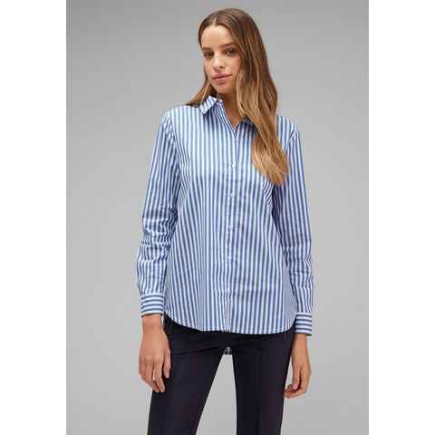 STREET ONE Longbluse Striped Office Blouse mit Streifenmuster