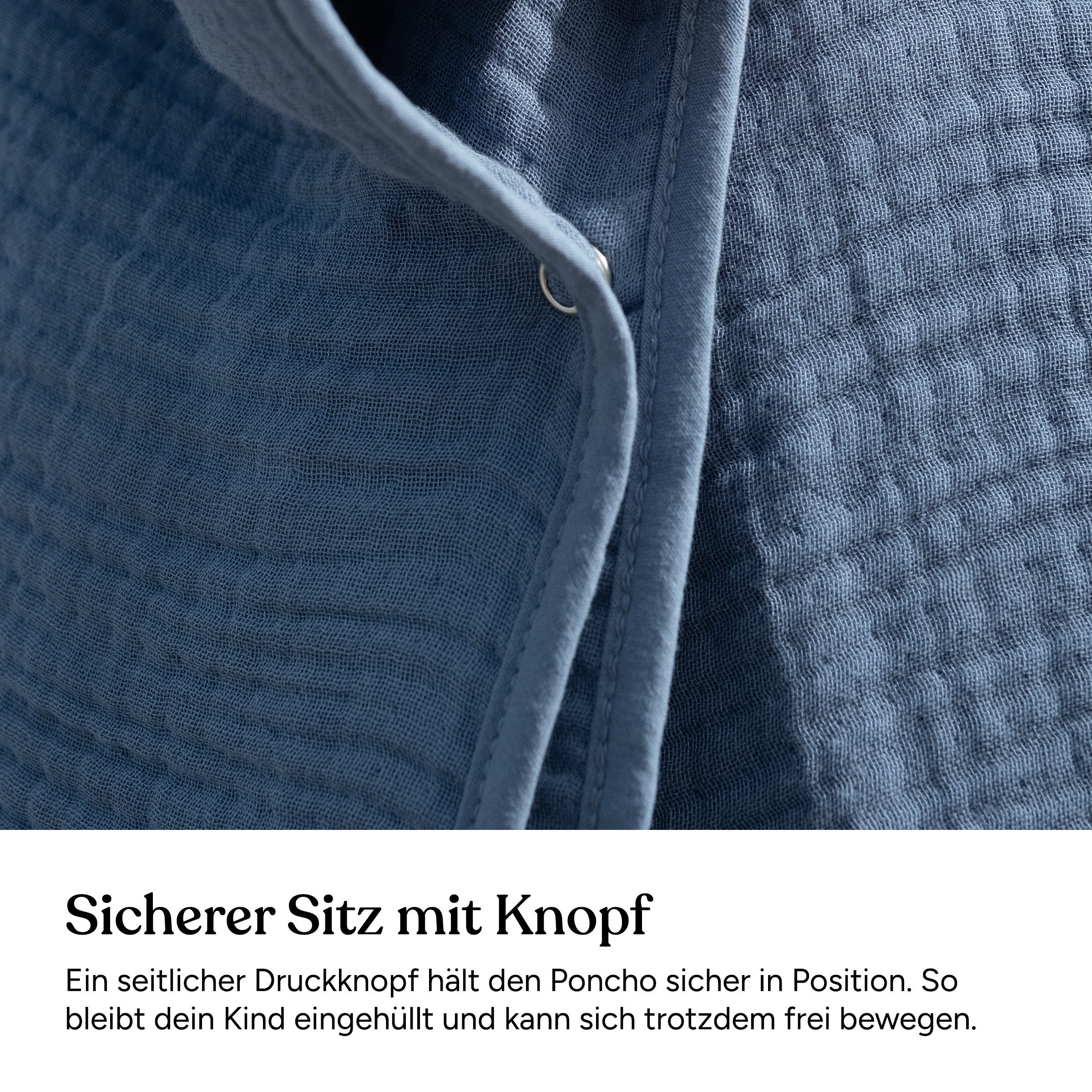 Ehrenkind Badeponcho Musselin, aus sanfter Bio-Baumwolle, 4-lagiges Musselin-Gewebe