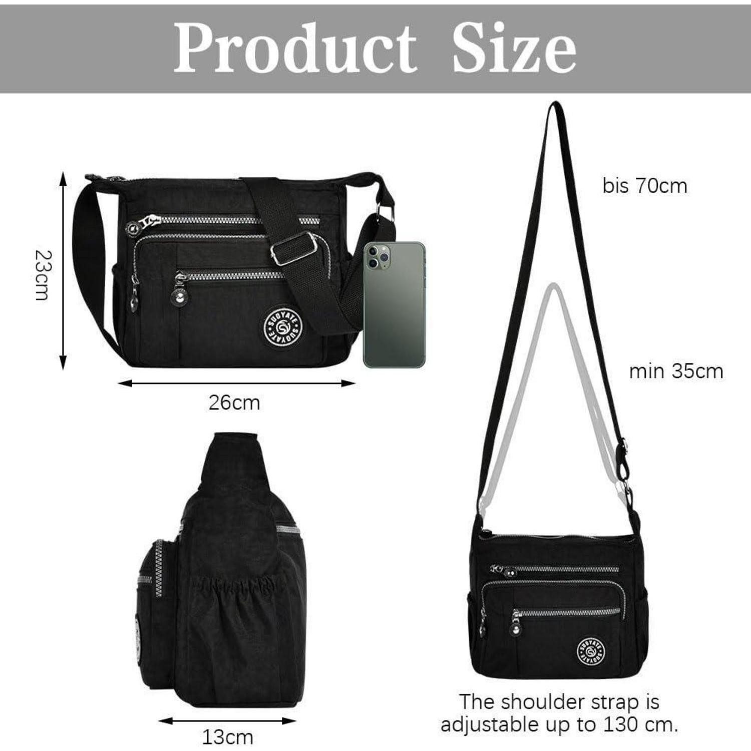 LuxusKollektion Umhängetasche Nylon Umhängetasche Damen Schultertasche Handtaschen Multi Pocket