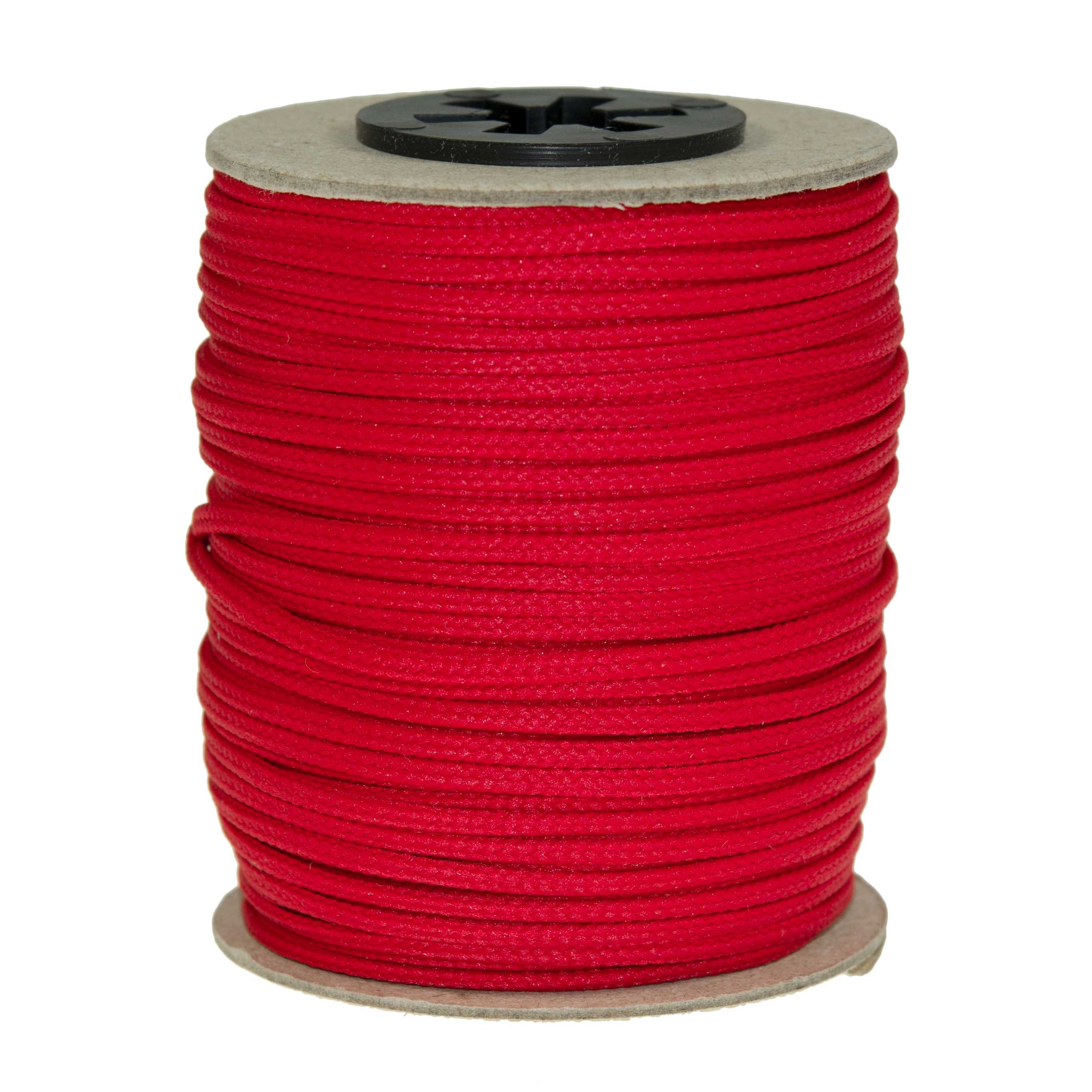 maDDma Kordel 50 Meter Polyesterschnur / Flechtschnur 2mm - 8-fach geflochten!, rot