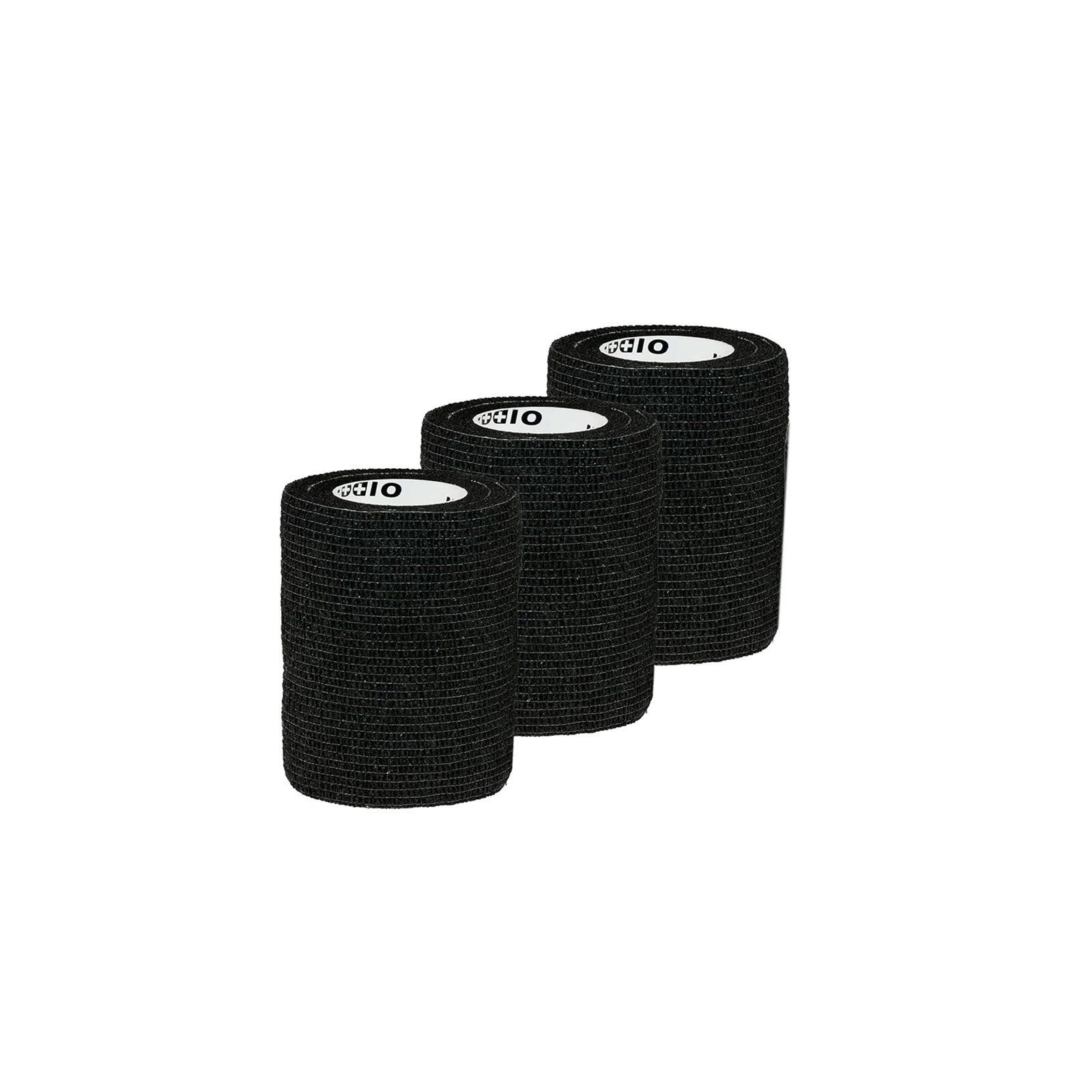 meDDio Pferdebandage 1/3/6 Haftbandagen Größe+Farbe wählbar - selbsthaftende Bandage, 3 Stück 7.5 cm schwarz