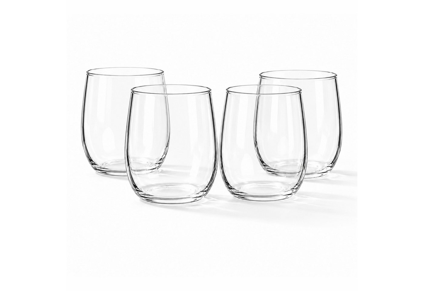 Zoha Glas Trinkgläser Set, Wasserglas BPA-frei, Wasser & Saft, spülmaschinenfest, 4-tlg., 4-teilig, 8-teilig, 12-teilig