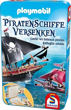 Schmidt Spiele Spiel, Brettspiel Playmobil BUNDLE - Wirbel auf dem Bauernhof + Piratenschiffe versenken