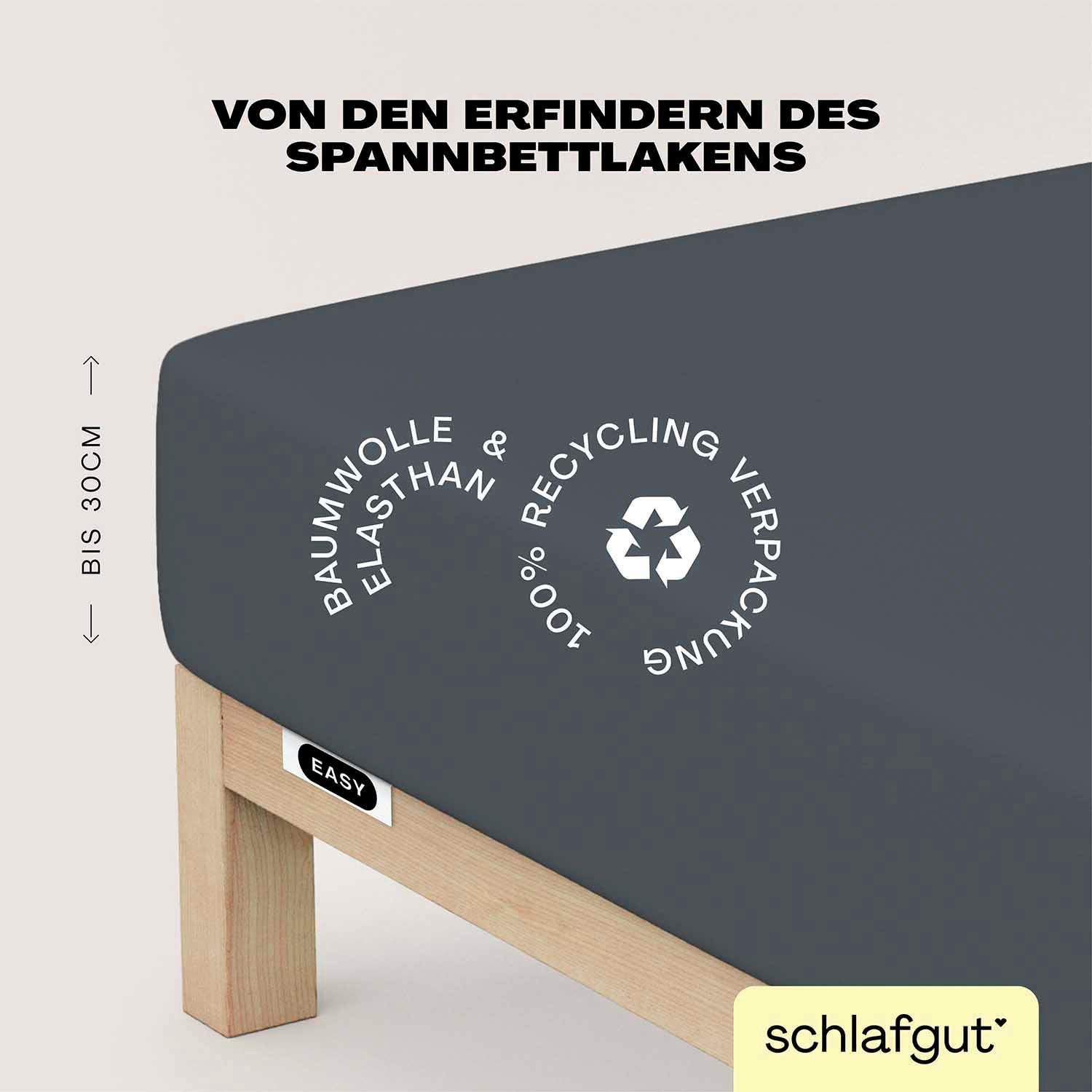 Spannbettlaken EASY JERSEY ELASTHAN Bettlaken, 170 g/m², 95% Baumwolle, 5% Elasthan