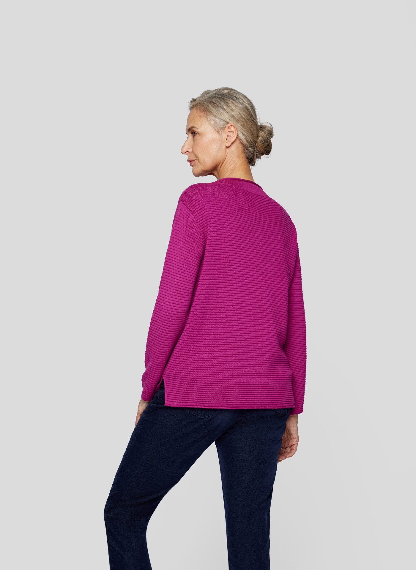 Rabe Strickpullover mit Rippstruktur und aufgesetzter, günstig online kaufen