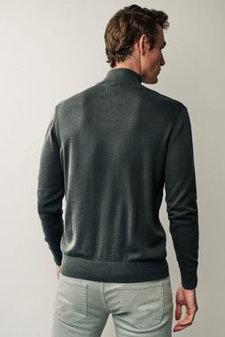 Next Troyer Strickpullover mit RV-Kragen im Geomuster (1-tlg)