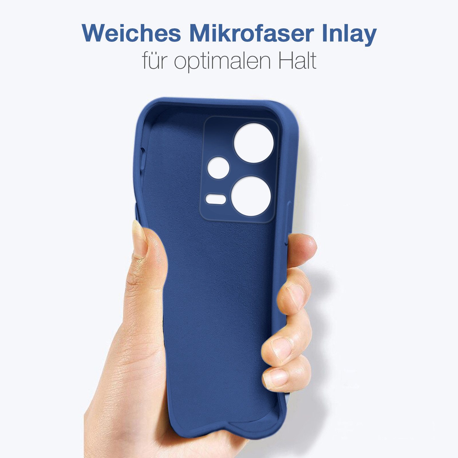 Tec-Expert Handyhülle SoftGrip Cover Hülle für Xiaomi Redmi Note 12 5G, Handy Case Bumper integrierter Kameraschutz flexibel