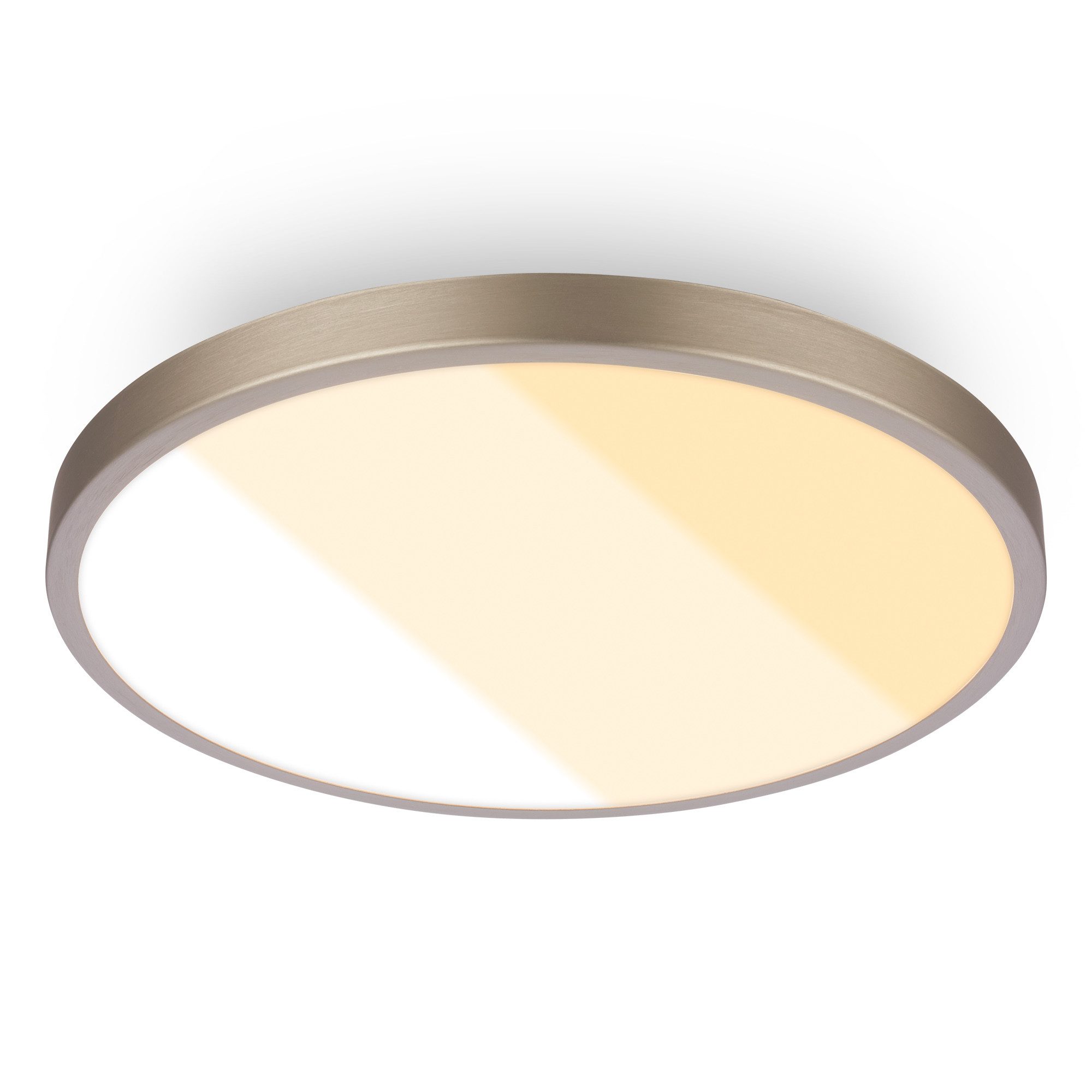 Briloner Leuchten LED Deckenleuchte Hell Deckenlampe Spritzwasserschutz IP44 Lichtfarbe wählbar, LED fest integriert, Lichtfarbe Wählbar, 24x6 cm, Wohnzimmer, Badezimmer, Küche