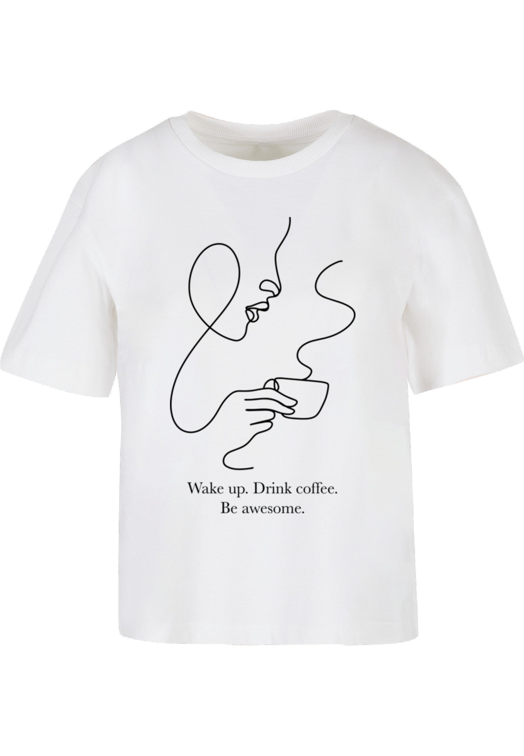 Miss Tee T-Shirt Miss Tee Drink Coffee Be Awesome Tee (1-tlg)