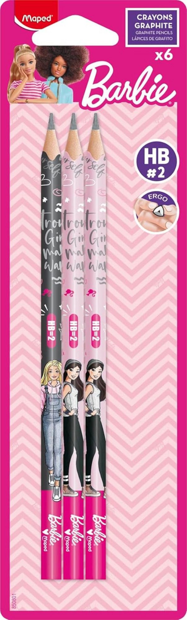 MAPED Buntstift MAPED Barbie Bleistift HB 6er Set