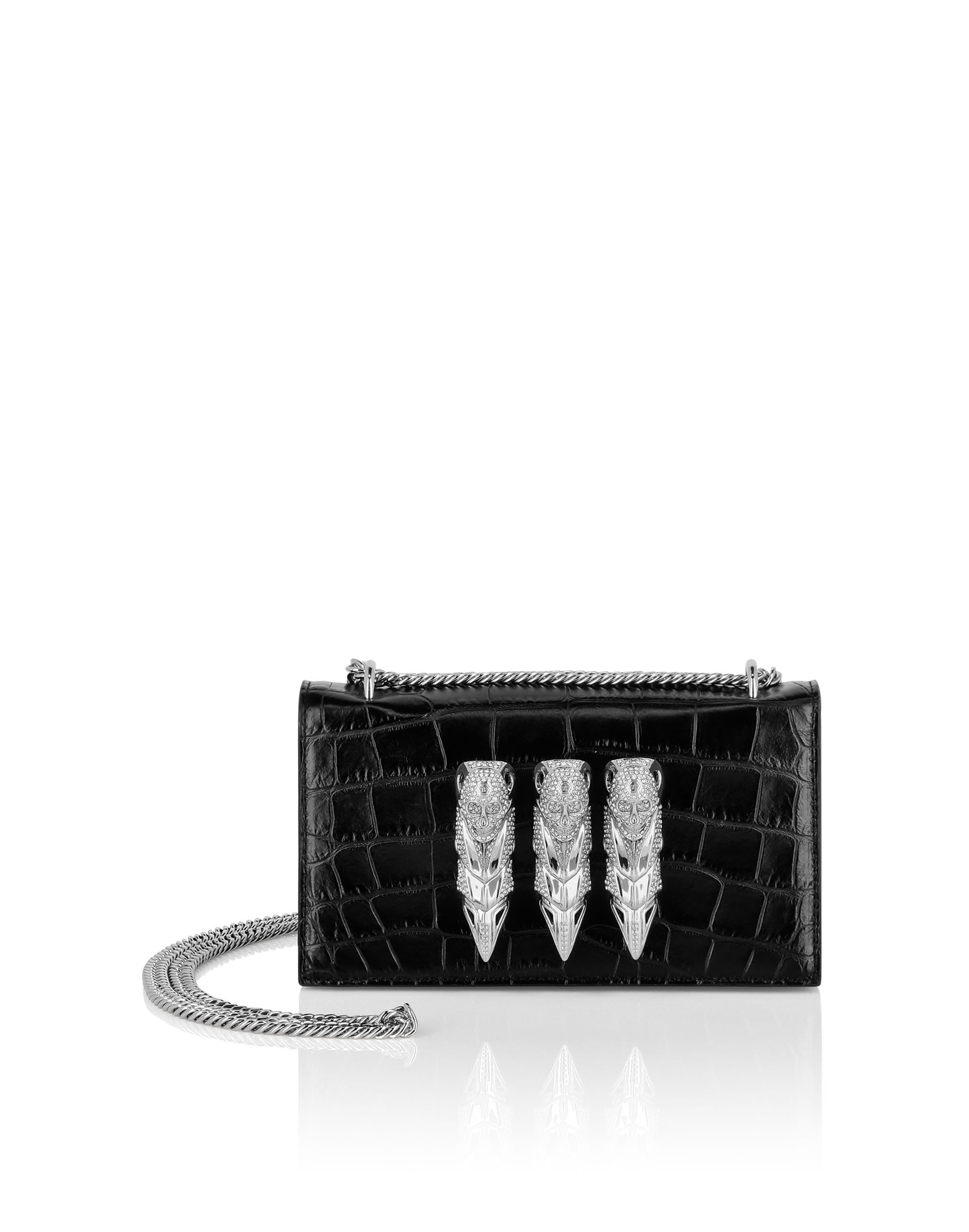 PHILIPP PLEIN Schultertasche Crocco Print