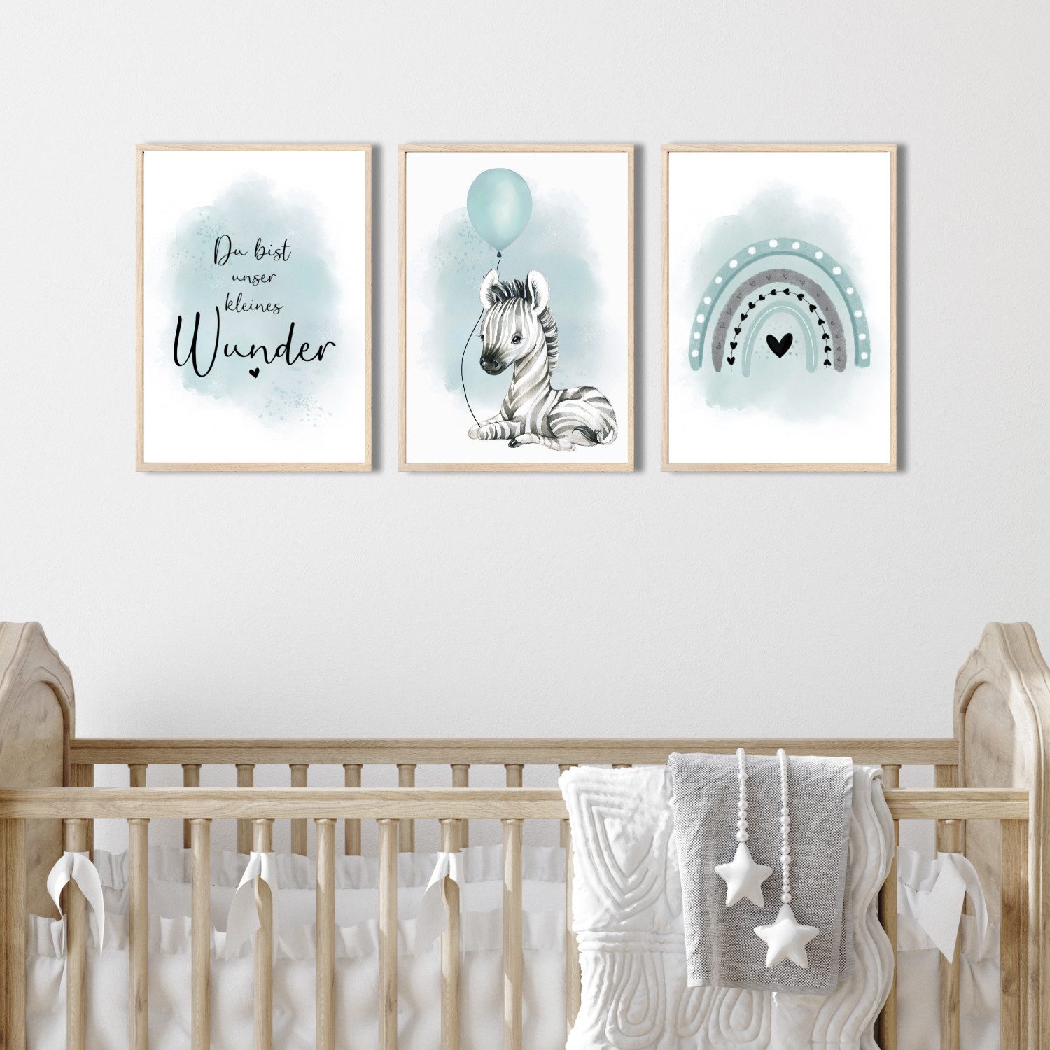 MeinBaby123® Poster Bilder Kinderzimmer, Poster Kinderzimmer Deko, Babyzimmer Deko, Spruch Wandbilder, Boho, Tiere – Bild 3 von 5