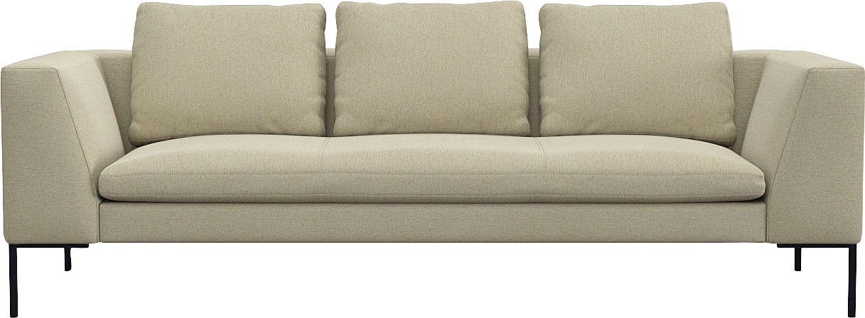 FLEXLUX 3-Sitzer Loano, superbequemer Sitzkomfort durch Kaltschaum im Sitz, modernes Sofa, frei im Raum stellbar, lose Kissen