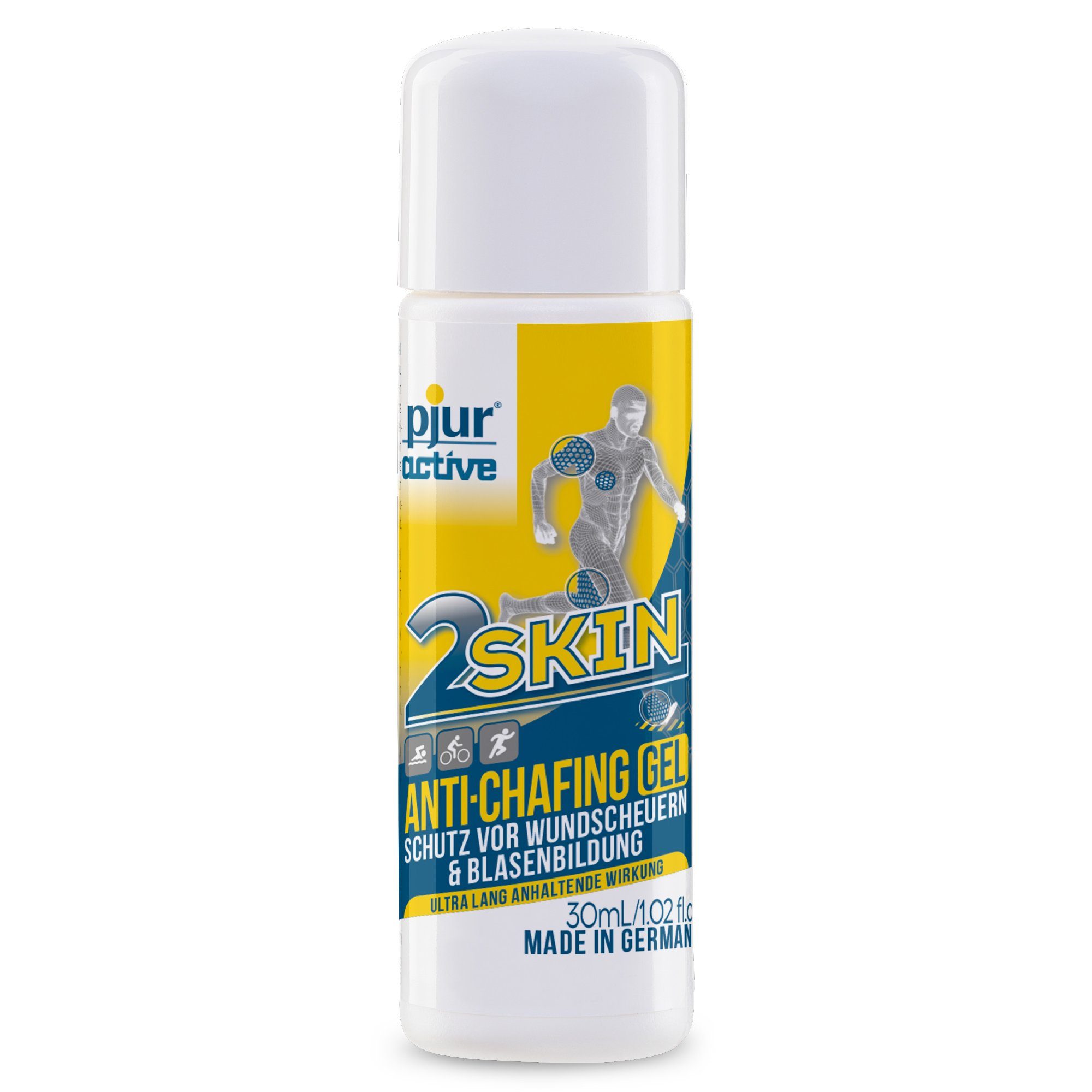 pjur Hautpflegegel pjuractive 2SKIN 30ml Anti Chafing Gel, gegen Reibung & Wundscheuern perfekt für Sportler - Made in Germany