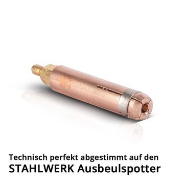 STAHLWERK Elektrowerkzeug-Set Punktschweißelektrode mit M4 Gewinde, 1-tlg., für Anschweißbolzen, Smart Repair Zubehör für Ausbeulspotter