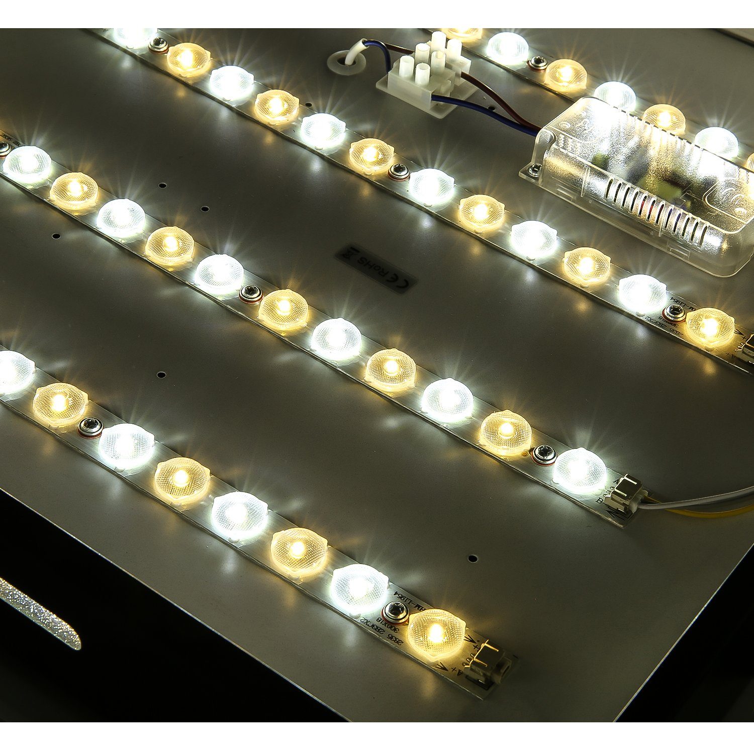 oyajia LED Deckenleuchte aus Kaltweiß/Naturweiß/Warmweiß, Deckenlampe, 24W/48W Wohnzimmer Wohnzimmer Runde/Quadrat LED fest Deckenlampe, Eisen, integriert, Deckenlampe LED Flache Schlafzimmerlampen Deckenleuchte