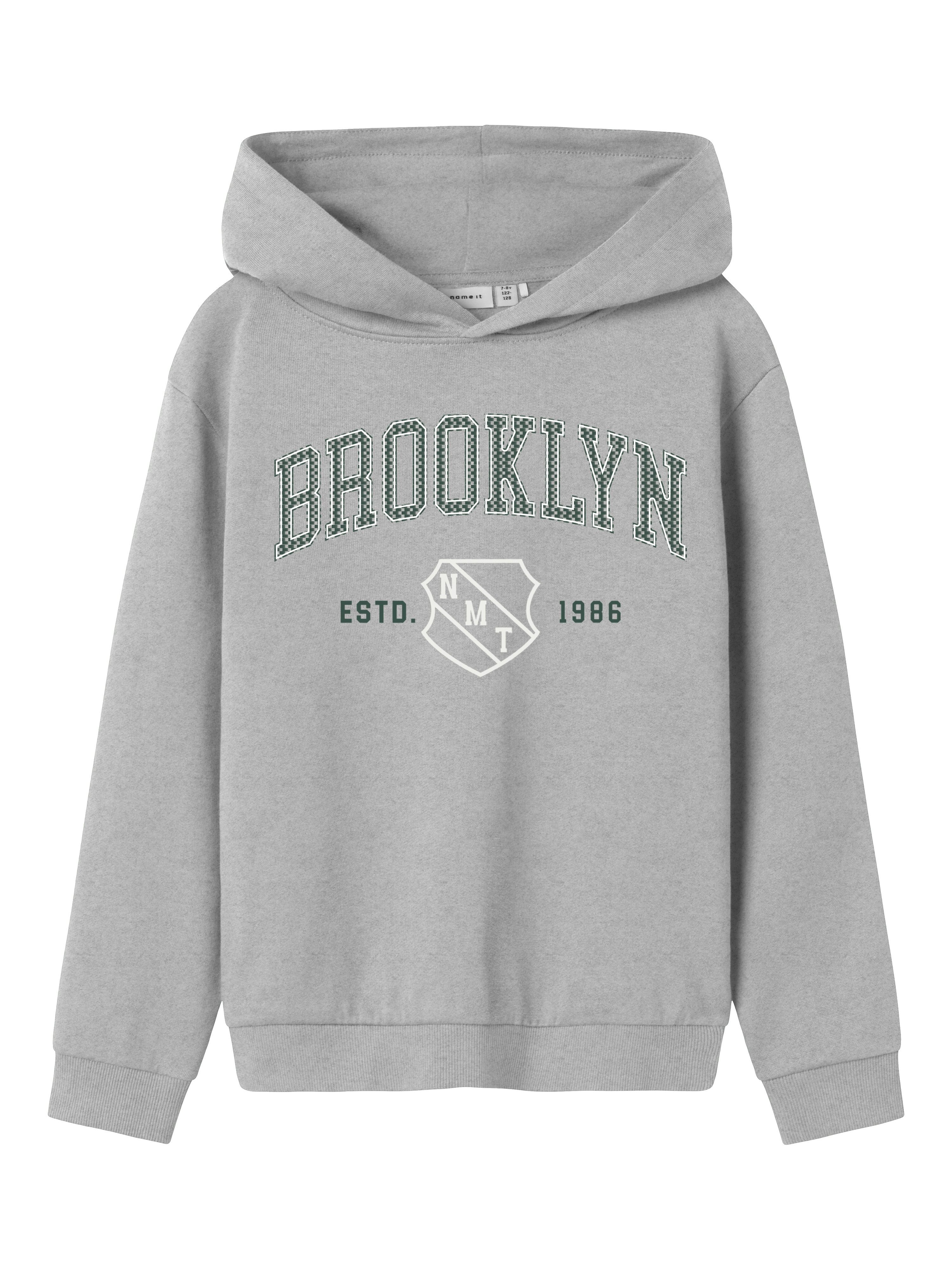 Kapuzensweatshirt NKMNEWI LS NREG SWEAT WH BRU
