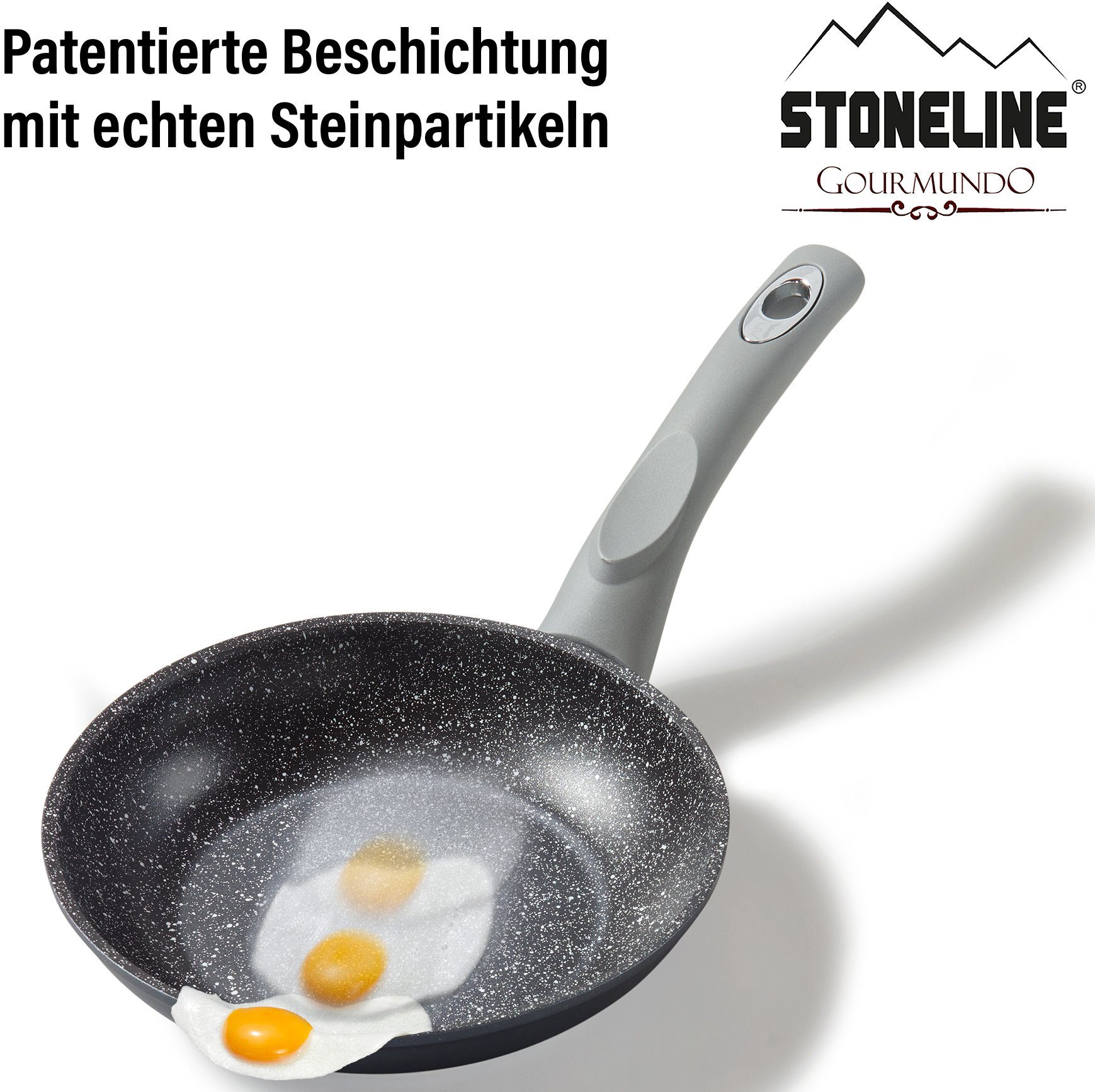 (1-tlg), STONELINE®-Antihaftbeschichtung, STONELINE Indukton, Induktion in Aluminium Germany, Bratpfanne, Made