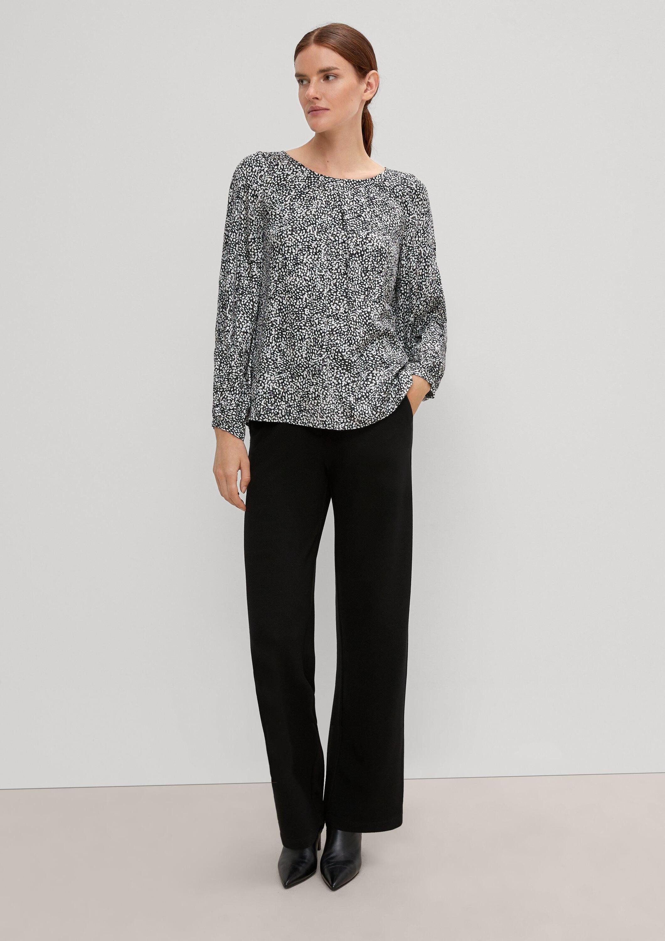 comma Langarmbluse Bluse Bluse mit Faltendetails