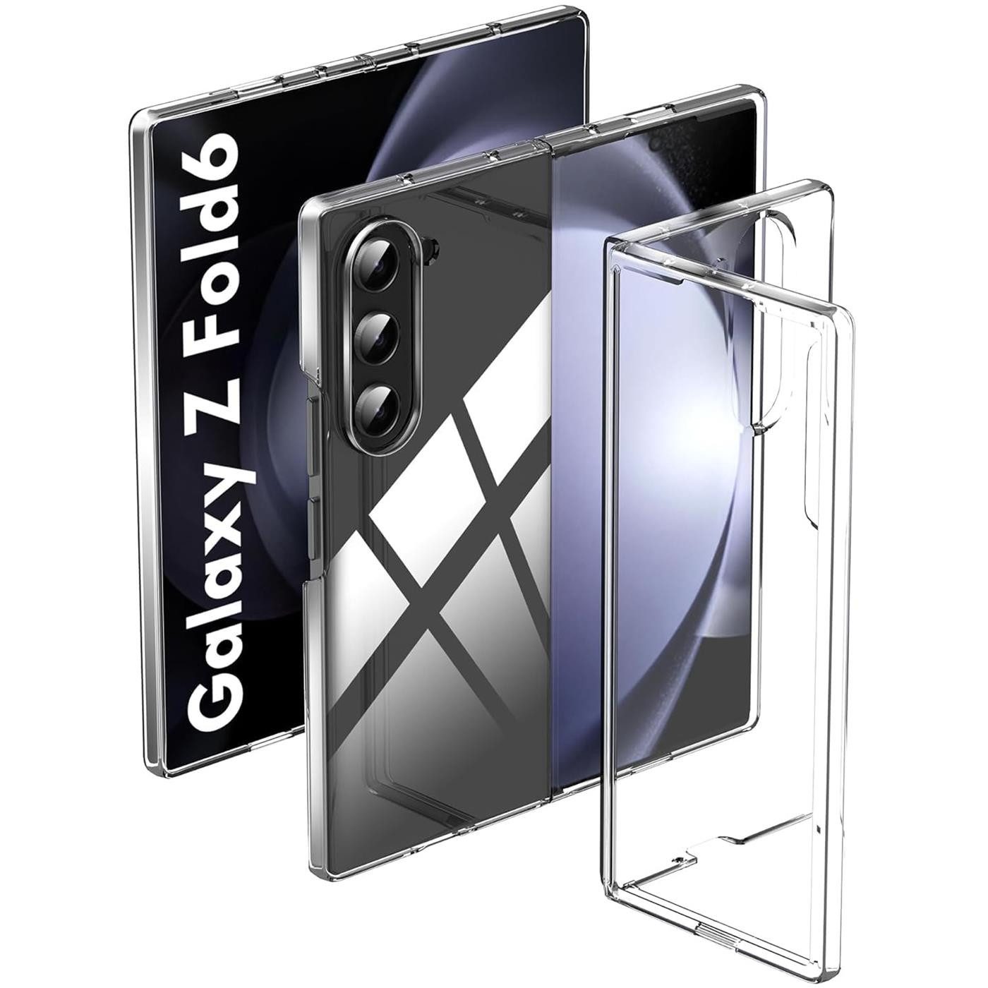 CoolGadget Handyhülle Silikon Handy Hülle Slim für Samsung Galaxy Z FOLD 6 7,6 Zoll, dünne TPU Schutzhülle Case in transparent / durchsichtig