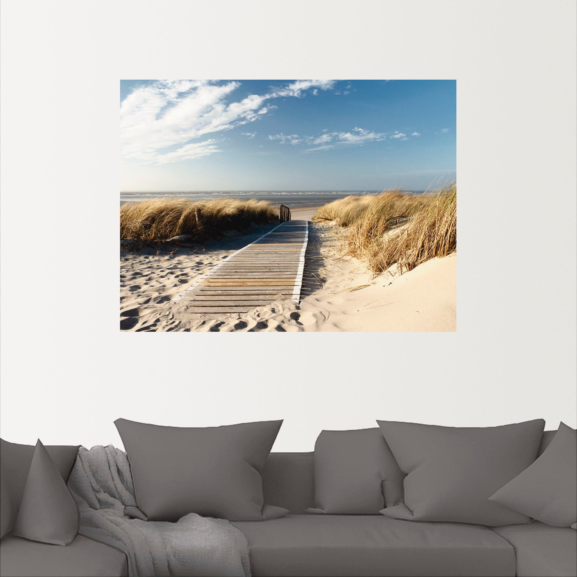 Langeoog Alubild, als Steg, versch. (1 Leinwandbild, Wandbild Poster Artland Strand oder St), Wandaufkleber Nordseestrand auf in Größen -