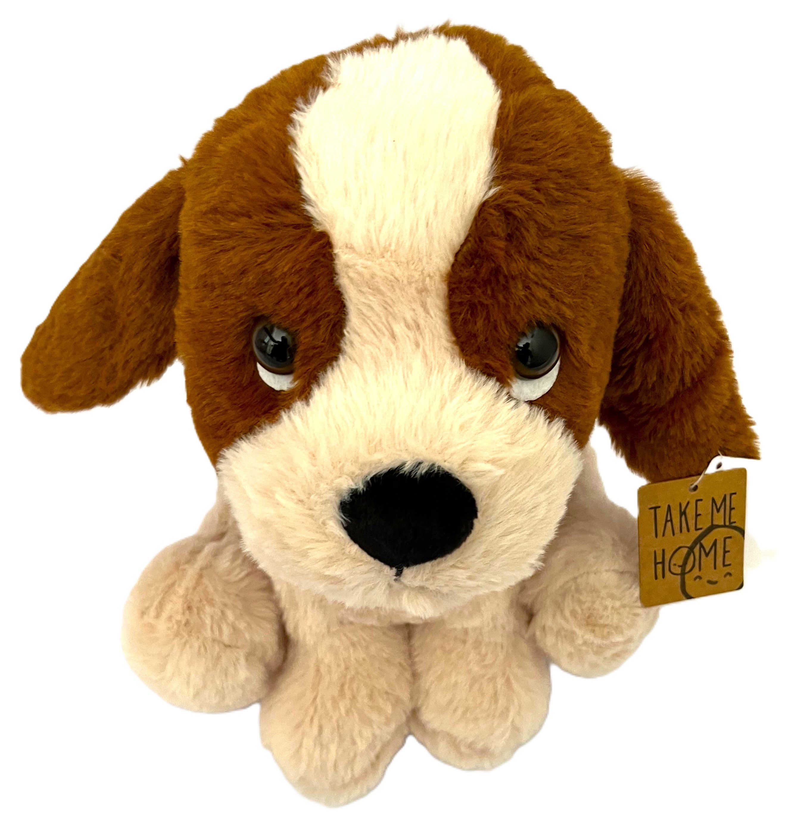 Van Manen Plüschfigur Stofftier Hund Bernhardiner Plüsch Beige Braun 27 cm, Braun, Beige