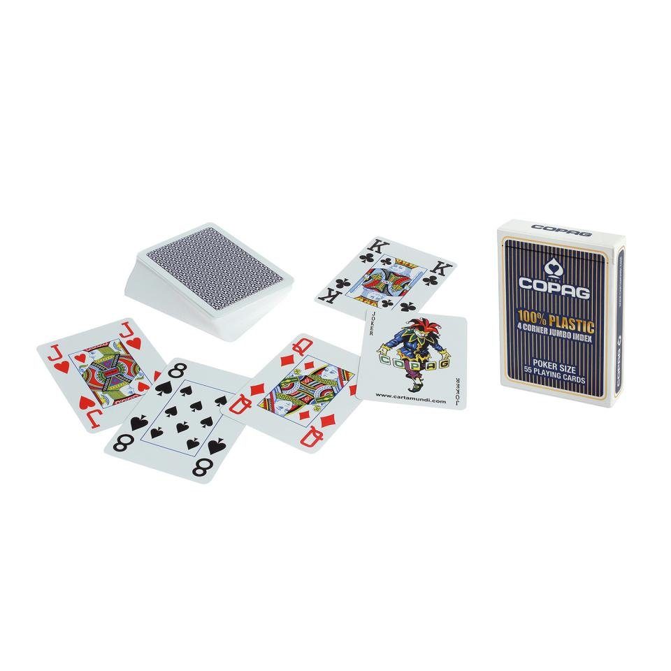 Philos Spiel, Poker und Bridge - blau - Plastik - Plastik - Poker Jumbo Index