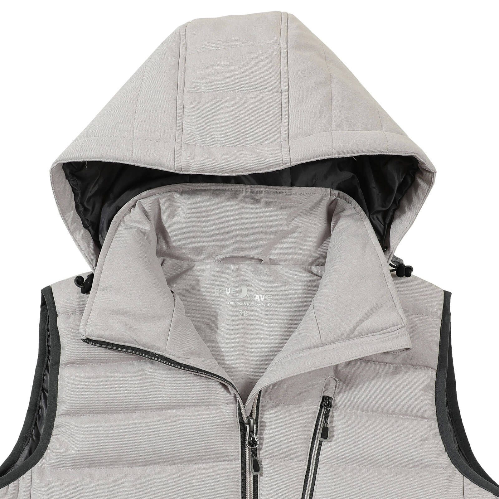 Blue Wave Steppweste Damen Weste Nathalie gesteppt Kapuze - Damenweste Outdoor-Weste leicht Abnehmbare & verstellbare Kapuze, 2-Wege-Reißverschluss, Taschen – Bild 5 von 5