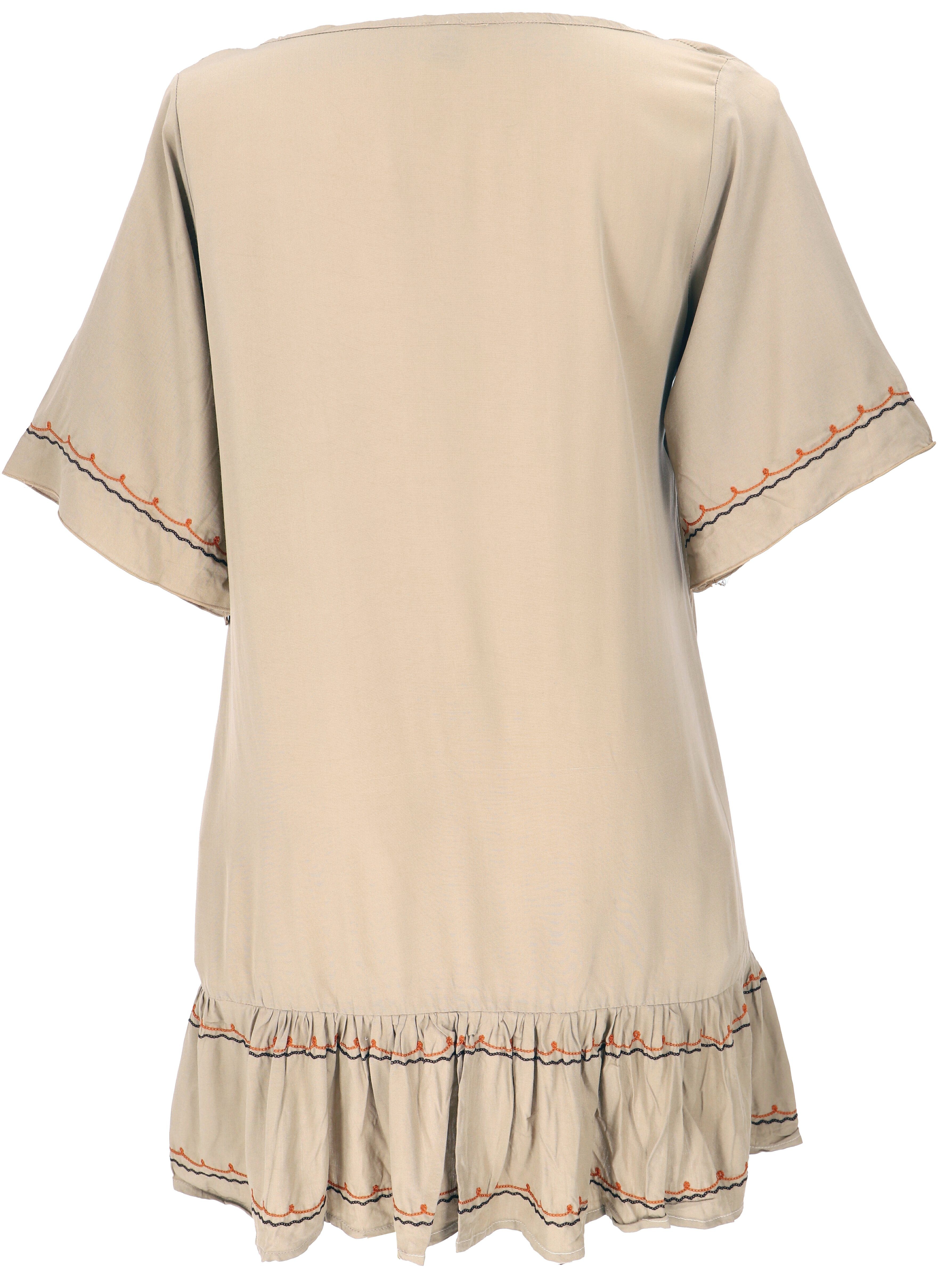Guru-Shop Midikleid Bestickte Hippie Tunika, Boho günstig online kaufen