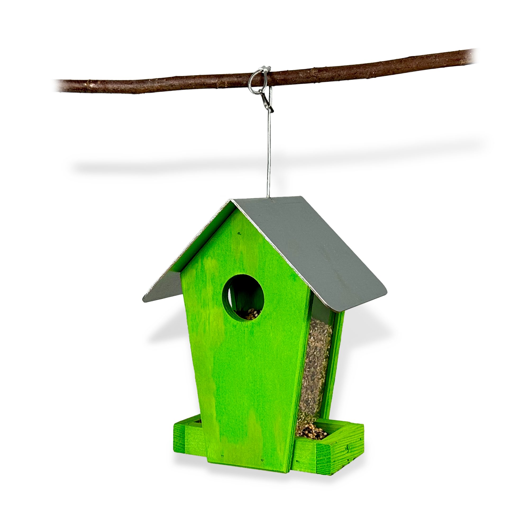 gartenetage Vogelhaus Streufuttersilo Schweden – Bunte Vogelfütterung für Ihren Garten, Wetterfestes Design, Einfache Handhabung, Für Wildvögel