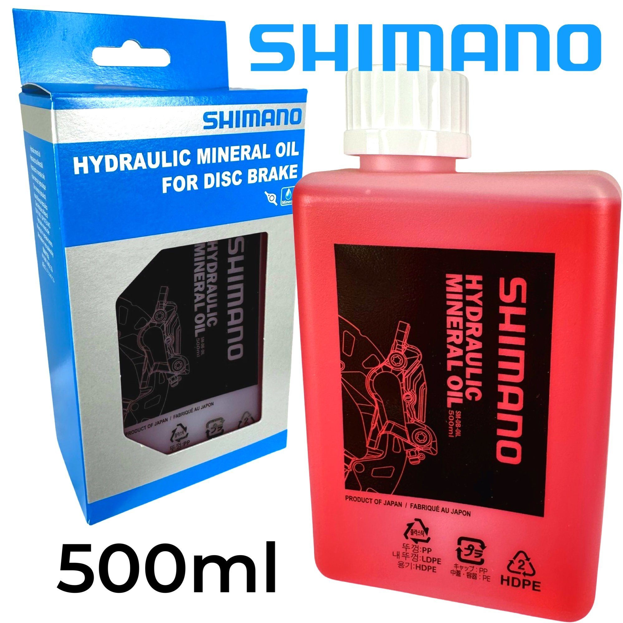 Shimano Fahrrad-Montageständer Shimano Fahrrad Scheibenbremsen Hydraulik Mineralöl Grossflasche 500ml