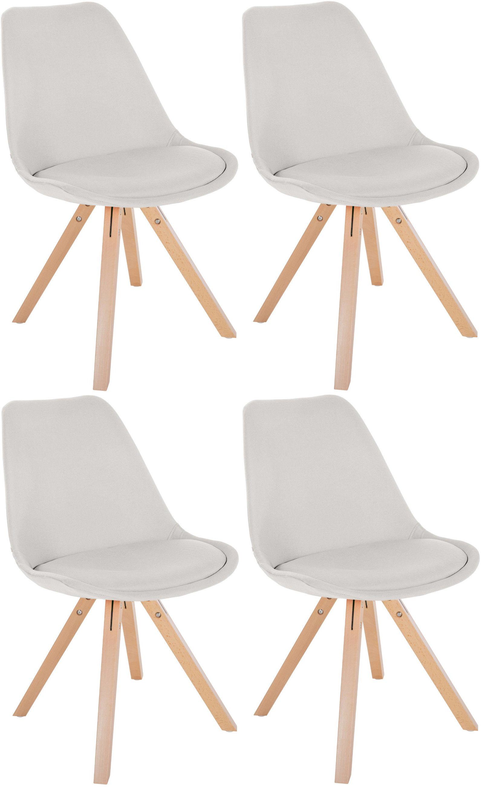 CLP Esszimmerstuhl Sofia Stoff (4er Set, 4 St), mit Holzgestell