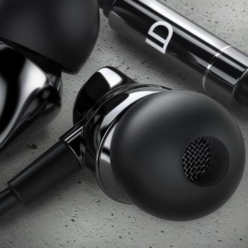 LIAM&DAAN In-Ear-Kopfhörer (High End Ceramic "Swan" 8mm Treiber / Aramid Kabel / Knickschutz)