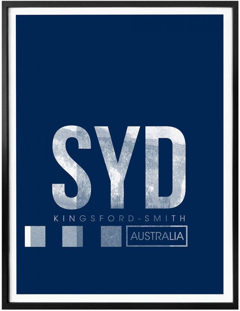 Sydney, SYD Bild, Flughafen Flughafen (1 Wandbild Wall-Art St), Wandposter Poster Wandbild, Poster,