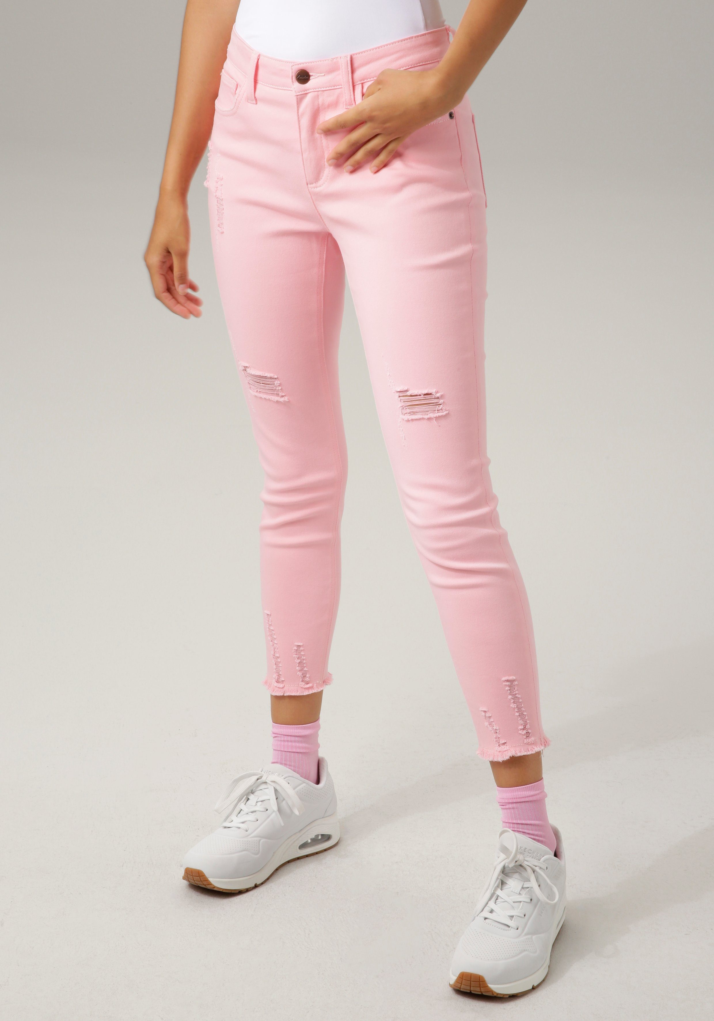 Aniston Destroyed-Effekt Skinny-fit-Jeans mit CASUAL