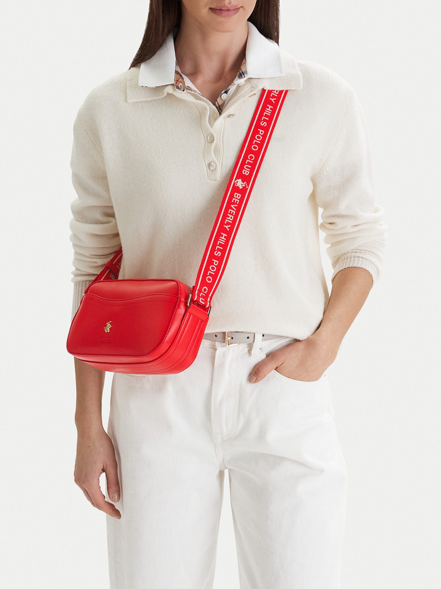 Handtasche Beverly Hills Polo Club Damenhandtasche Rot BEVERLY HILLS POLO CLUB-CE