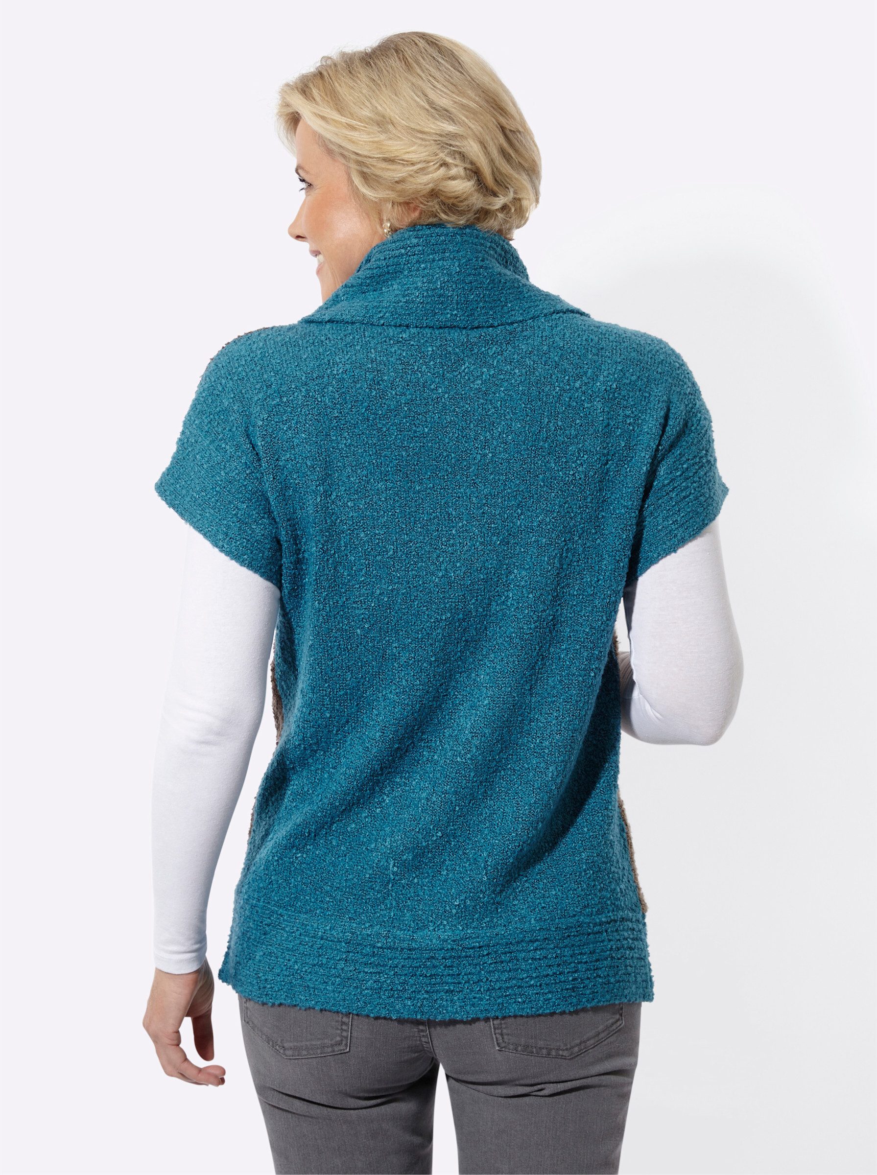 Witt Pullunder Pullunder Überschnittener Arm Mustermix gestrickt