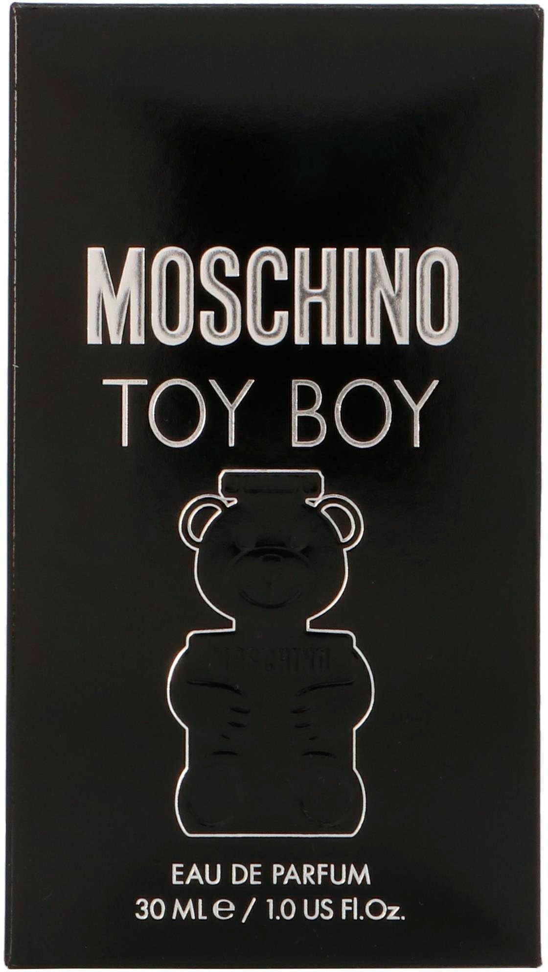 Moschino Eau de Parfum Toy Boy, Würziger Herrenduft mit Birne, Gewürznelke, Magnolie und Vetiver.